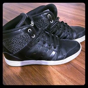 Adidas cheetah print high tops